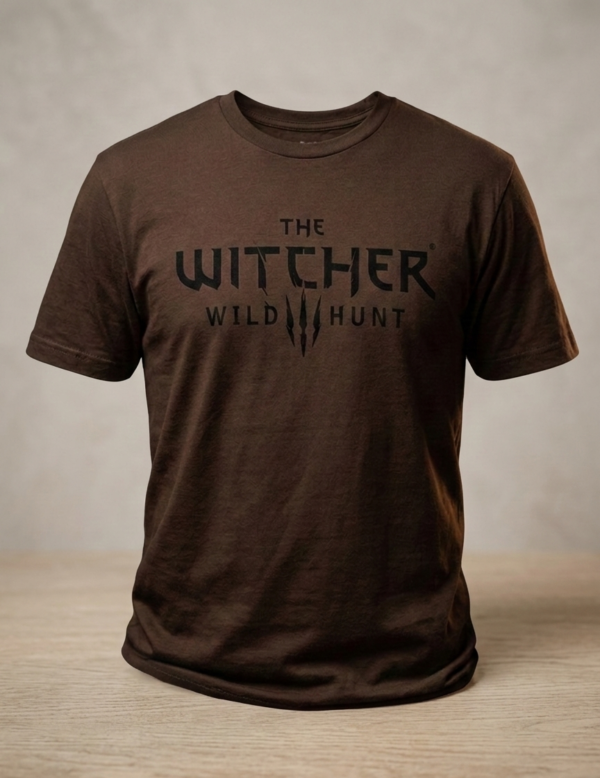 Men’s Witcher Wild Hunt Graphic T-Shirt – Brown