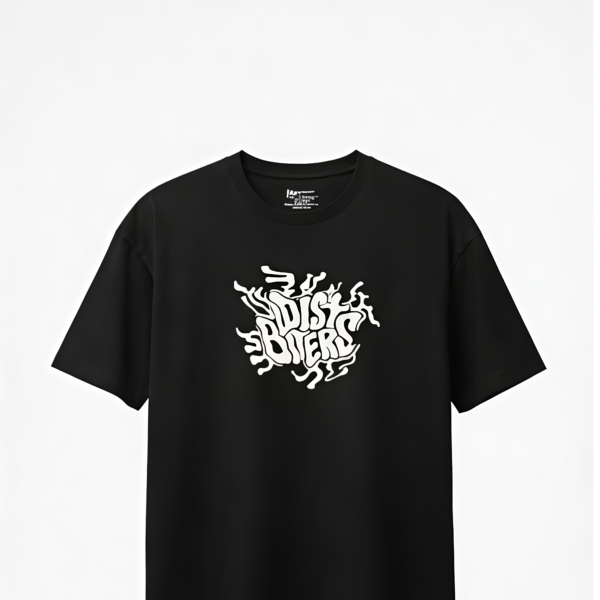 Black Dist Biers Oversized Graphic T-Shirt