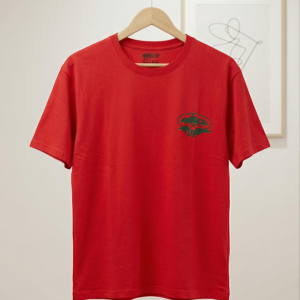 Red Graphic Cotton T-Shirt for Men