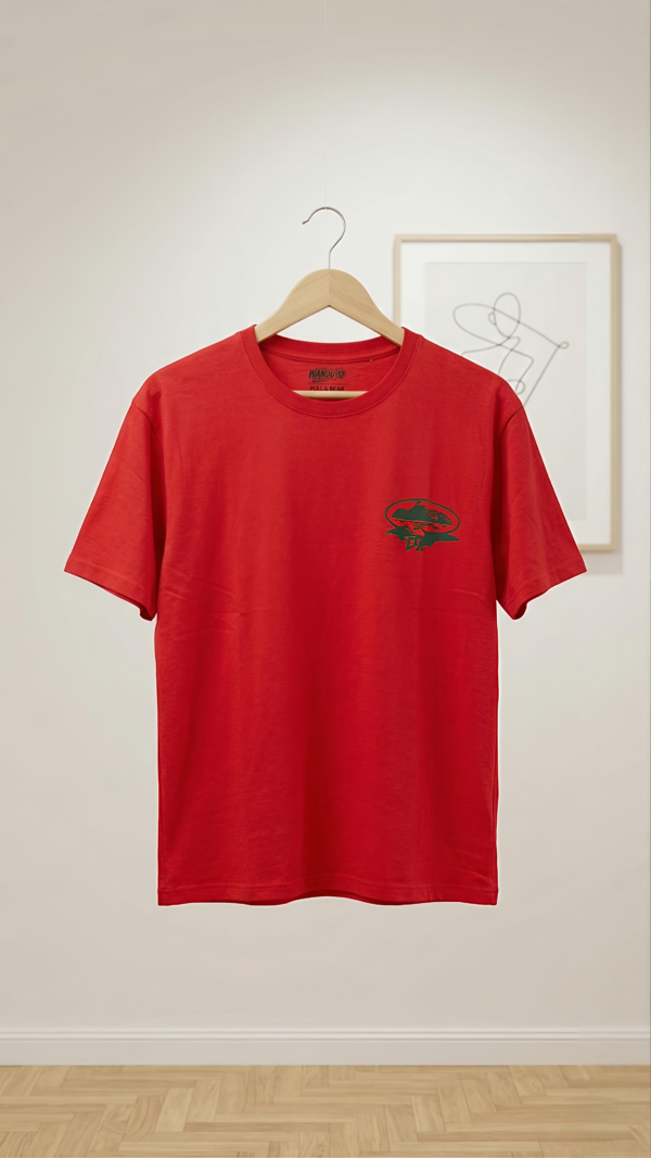 Red Graphic Cotton T-Shirt for Men