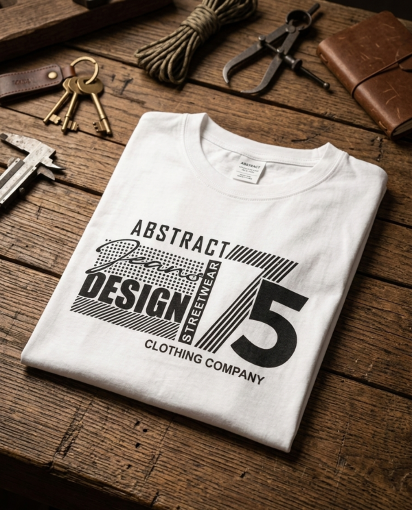 Men’s Abstract Design Cotton T-Shirt