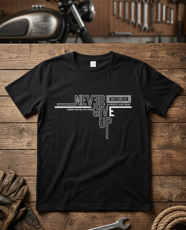 Never Give Up Graphic T-Shirt for Men